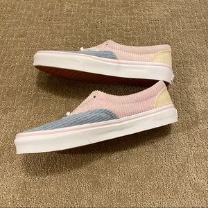 vans era corduroy colorblock skate shoes